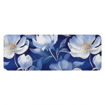Pioneer Flower Floral Print Pattern Kitchen Rug Mat,Kitchen Runner Rugs Non Skid Washable,Decorative Kitchen Floor Mats for Kitchen,Sink,Laundry,17"x47.2"