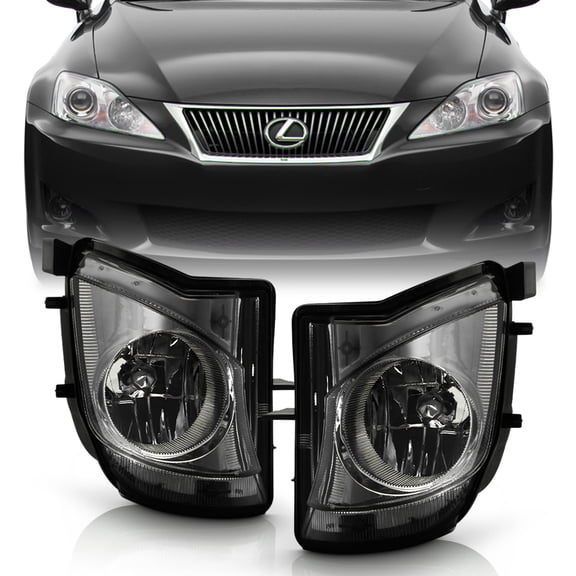 AKKON - For 2006-2010 Lexus IS250 IS350 XE20 Smoked Lens Bumper Driving Fog Light Replacement