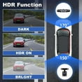 thumbnail image 2 of Full View Car Dashcam System, 360° 4 Channel Dash Cam, 1080p Car Dash Camera, Wireless, Night Vision, Loop Recording, Parking Monitor Normal version（Front + left + right,  with 32GB Card）, 2 of 5