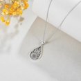 thumbnail image 5 of 925 Sterling Silver Sunflower Necklace Hummingbird Necklace Bee Necklace Filigree Teardrop Jewelry for Women Gifts Birthday, 5 of 10