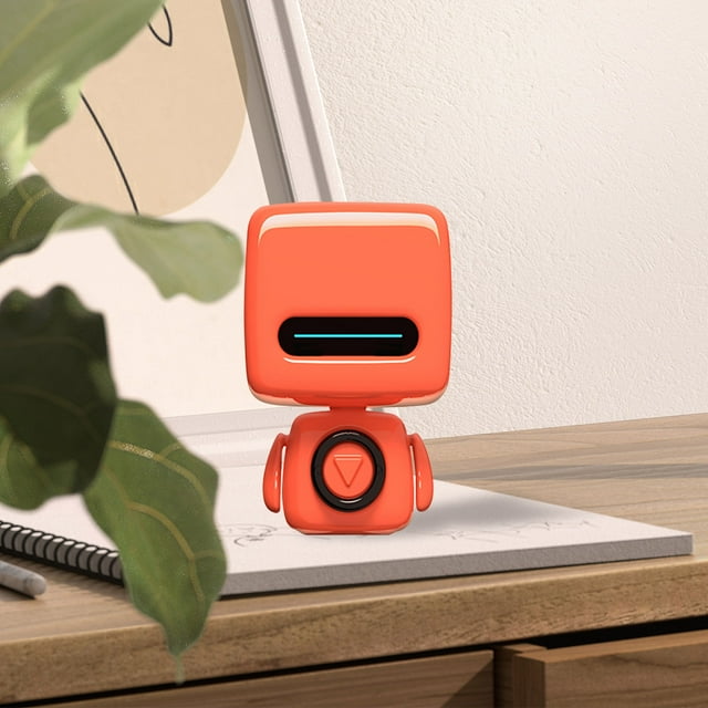 Smart Speaker Multifunction Compact Built In Mic Portable Speaker Cute Robot Shape For Photo Taking
