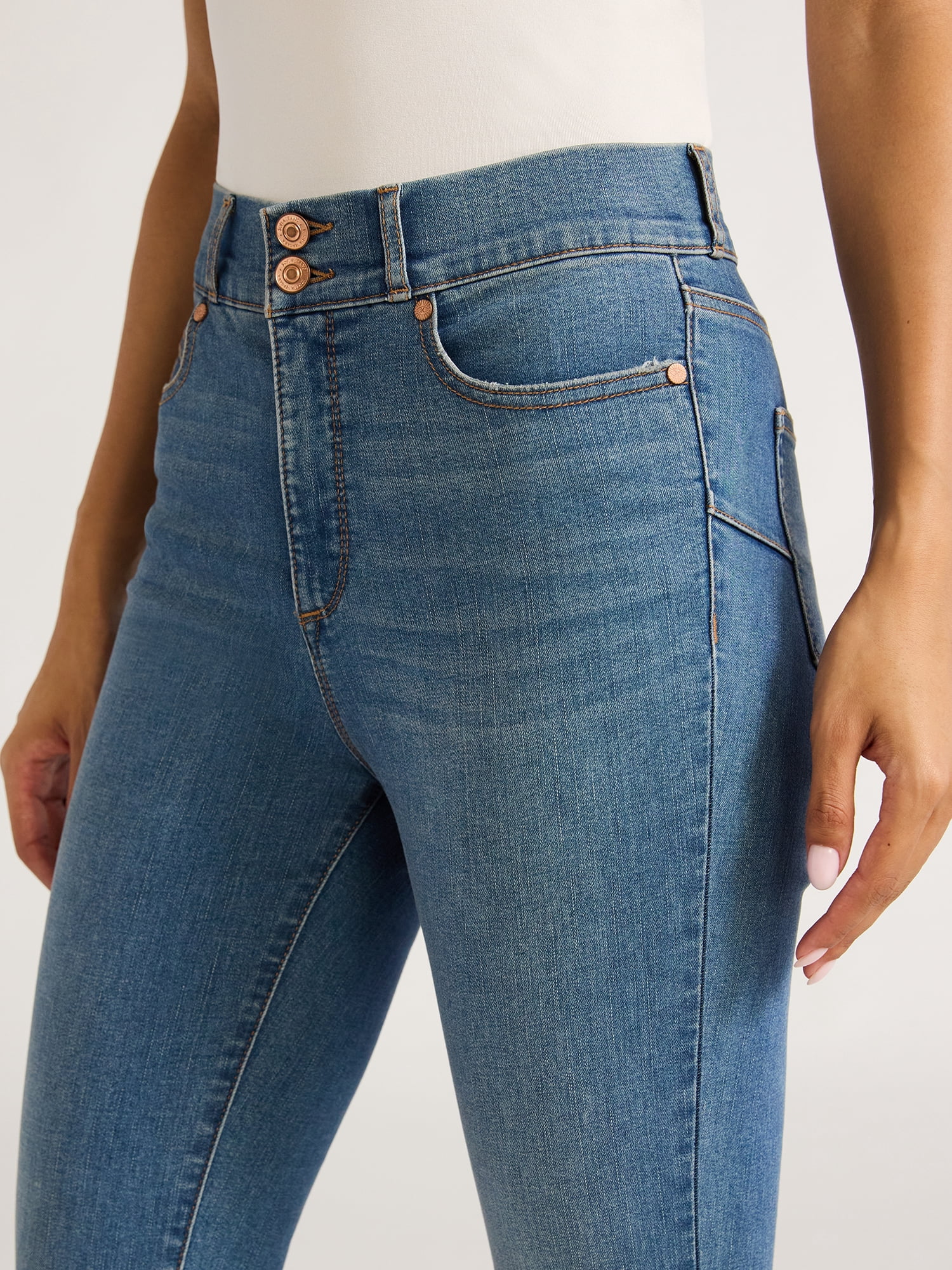 Sofia Jeans Women's and Women's Plus Eva Contouring Skinny High Rise Ankle Jeans, 25" and 27" Inseams, Sizes 0-28