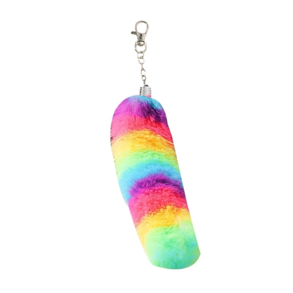Colorful Tail Keychain Cute Plush Tail Pendant Women Handbag Decorations School Student Lovely Backpack Phone Ornament