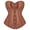 Coffee, variant on Red Women's Bustiers & Corsets Basques Satin Floral Lace up Lingerie Overbust Satin Renaissance Plus Size 6XL