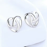 Sterling Silver Celtic Heart Earring Studs