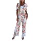 thumbnail image 1 of Moda Mujer Casual Impresión Volantes Tirantes Un Hombro Cordón Mono Pantalones de Pierna Ancha Odeerbi ODB-6, 1 of 9