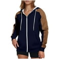 thumbnail image 7 of Stamzod 2025 Fashion Fleece Pullover Women Men Hoodies Unisex Thick Warm Oversized Hoodie with Pocket Winter Hooded Sweatshirts for Couple Navy B M, 7 of 7