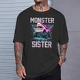 thumbnail image 2 of Shark Monster Truck Sister Monster Truck Are My Jam Truck TShirt, 2 of 6