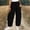 *Black, variant on ClodeEU Women's High Waisted Baggy Cropped Pants,Casual Drawstring Elastic Waist Linen Trousers with Pockets Black,Women's Plus L