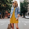 thumbnail image 6 of Spring Summer Dresses for Women 2025 - Goldenrod Swimsuit Coverup Sundresses for Women, Beach Vacation Clothes for Women, Hawaiian Tshirt Dresses for Women, 6 of 7