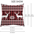 thumbnail image 2 of GZHJMY Christmas Buffalo Plaid Deer Throw Pillow Cases Pillow Covers 1 Pack Cushion Cases with Zipper for Sofa Couch Bedroom Christmas Winter Holiday 18x18 Inch Home Decor, 2 of 6