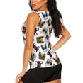 thumbnail image 3 of Balery Bulldog Sunglasses Face Camiseta sin mangas estampada ligera para mujer, tops de entrenamiento sin mangas, camisetas de yoga transpirables de secado rápido.-Large, 3 of 7