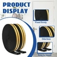 thumbnail image 3 of ICERUN 2Pcs Door Stoppers for Bottom of Door,Flexible and Non-Deformable Door Draft Stoppers for Bottom of Door,D-Type Structure Design Under Door Draft Stopper,black, 3 of 7