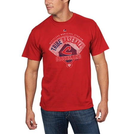 - Cleveland Indians Majestic Cooperstown Collection Strategic Advantage T-Shirt - Red