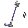 Dyson V8 Animal+ Cordless Stick Vacuum Cleaner: HEPA Filter, Bagless, Height Adjustment, Telescopic Handle, Rotating Brushes, Battery Operated, Portable, Purple - Used + HDMI Cable