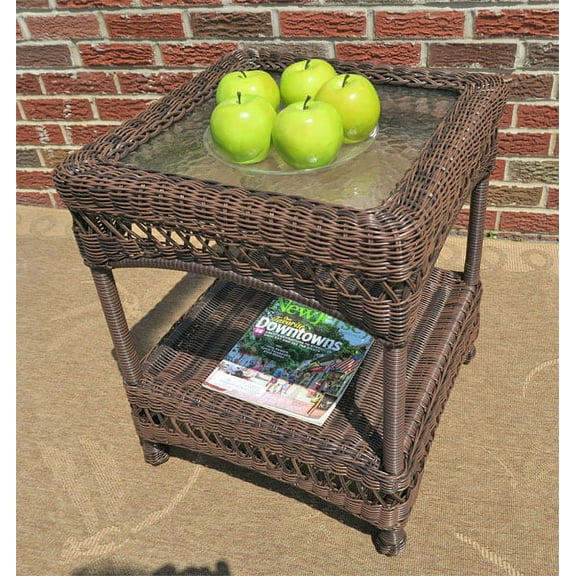 Belaire End Table with Glass top