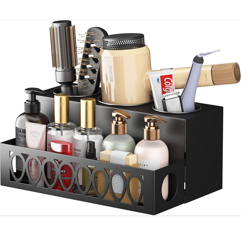 Kadyn Hair Dryer Holder Hair Tool Organizer, Bedroom Storage Tool Organizer for Cosmetics Curling Irons classy, Black Hair Styling Tools Organizer Kadyn Hair Dryer Holder Hair Tool Organizer, Bedroom Storage Tool Organizer for Cosmetics Curling Irons classy, Black Hair Styling Tools Organizer
