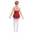 thumbnail image 2 of Aislor Kids Girls Leotard Dance Dress Floral Lace Mesh Patchwork Ballet Modern Lyrical Costume, 2 of 7