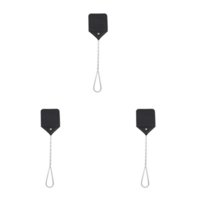 Justharion 1/2/3/5 Sturdy And Washable Racket Beat Outdoor For Portable Telescopic Fly Swatter black 3PCS