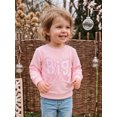 thumbnail image 3 of RUINIXCW Toddler Baby Girl Big Sister Sweatshirt Infant Baby Girl Fall Winter Outfit Applique Letters Embroidery Crewneck Long Sleeve Pullover Shirt Top, 3 of 9
