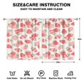 thumbnail image 2 of Nursery Curtains Boys Girls Kids Red Strawberry Fruits Print Pattern Window Drapes for Living Bedroom Playroom Room Decor Rod Pocket 52x63 Inch 2 Panels, 2 of 2