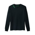 thumbnail image 3 of Daxton Premium Vermont Men Long Sleeves T Shirt Ultra Soft Medium Weight Cotton, 2Pk Black Green Oat Green 2XL, 3 of 6