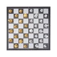 thumbnail image 4 of FELTECHELECTR 1 juego de ajedrez magnético plegable, juego de mesa educativo, rompecabezas, juego de ajedrez plegable para niños, niñas y estudiantes (patrón dorado y plateado)., 4 of 6