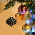 thumbnail image 6 of Jwshufel Shatterproof Plastic Christmas Ball Ornament Christmas Ornaments Hanging Decorations Long Lasting Safe Home Use Tree Railings Receptions Festive Mood Enhances Festive Atmosphere 3.1In Black, 6 of 7