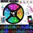 thumbnail image 1 of LED Strip Lights  16.4ft(5m) Smart WiFi LED Lights Works with  and Google Home  APP Control  16 Million Colors  Music Sync  RGB Color Changing LED Strips for Bedroom  Home  TV  Kitchen  P, 1 of 9
