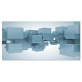 thumbnail image 2 of Light Blue 3D Cubes - Contemporary Canvas Art Print, 2 of 3