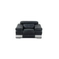 thumbnail image 6 of Titan Furnishings Genuine Italian Leather Upholstered Sofa Set in Black, 6 of 24