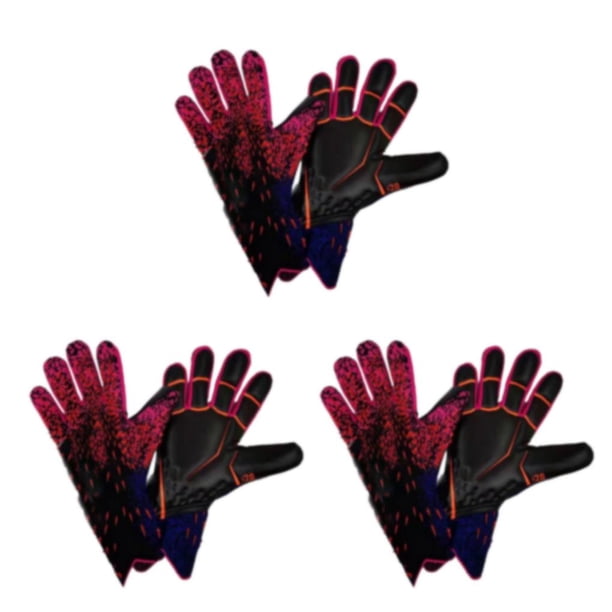 Eigraketly Guantes de portero de fútbol para niños kit de fútbol para niños 6/7/8/9/10, juego grueso no duradero para adultos para niños rosa Type1 NO1
