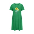 thumbnail image 5 of HomeGardon Women's Sleepwear Nightgowns for Women,Fashion Print Medium Length Dress Oversized Short Nightgown Fashion Chest Print Short Sleeve Nightdress,S-XXL, 5 of 5