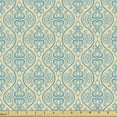 thumbnail image 1 of Geometric Upholstery Fabric by the Yard, Floral Themed Ornamental Abstract Illustration in Modern Damask Pattern, Decorative Fabric for DIY and Home Accents, Champagne Sea Blue by Ambesonne, 1 of 5