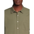 thumbnail image 5 of George Men's Seersucker Button Up Shirt with Short Sleeves, 5 of 6