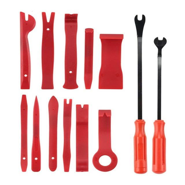 13pcs herramienta de desmontaje de automóviles red PP conjunto completo de kit de desmontaje de panel de audio de puerta ligera de mano simple Fyydes Herramienta de eliminación automática