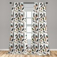thumbnail image 5 of Ambesonne Animal Curtains, Vivid Feathers Vivid Art, Pair of 28"x63", Multicolor, 5 of 5