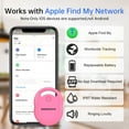 thumbnail image 2 of Smart Bluetooth Tracker Works with Apple Find My APP (iOS Only, Not for Android), Key Finder Tracker Tags for Luggage, Backpack, Bike (Apple MFI Certified) Pink-1 Pack, 2 of 6
