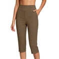 thumbnail image 2 of Zulora Women's High Waisted Capri Yoga Pants with Side Pockets Stretchy Slim Fit Cropped Leggings for Women Quick Dry Comfortable for Running Jogging Pilates Workout and Everyday Casual Wear, 2 of 8