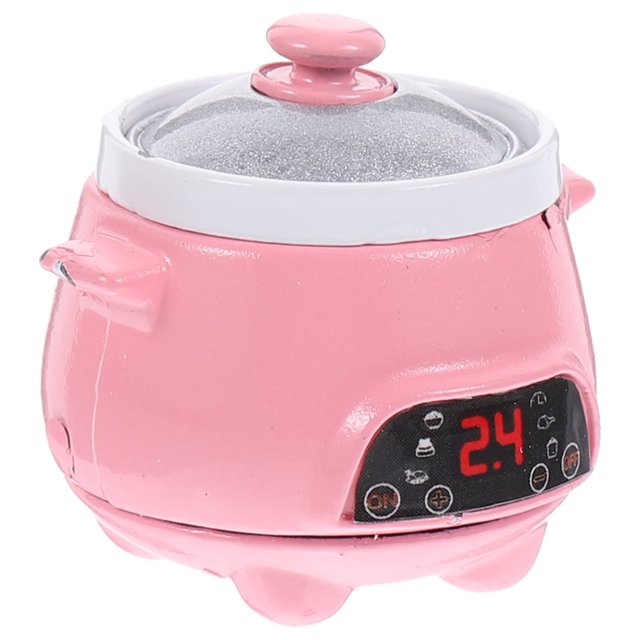 Dsseng Mini House Rice Cooker Kitchenware Pink Color Furniture Decor Small Electric Toy Child