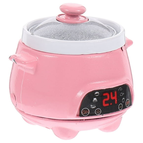 Dsseng Mini House Rice Cooker Kitchenware Pink Color Furniture Decor Small Electric Toy Child