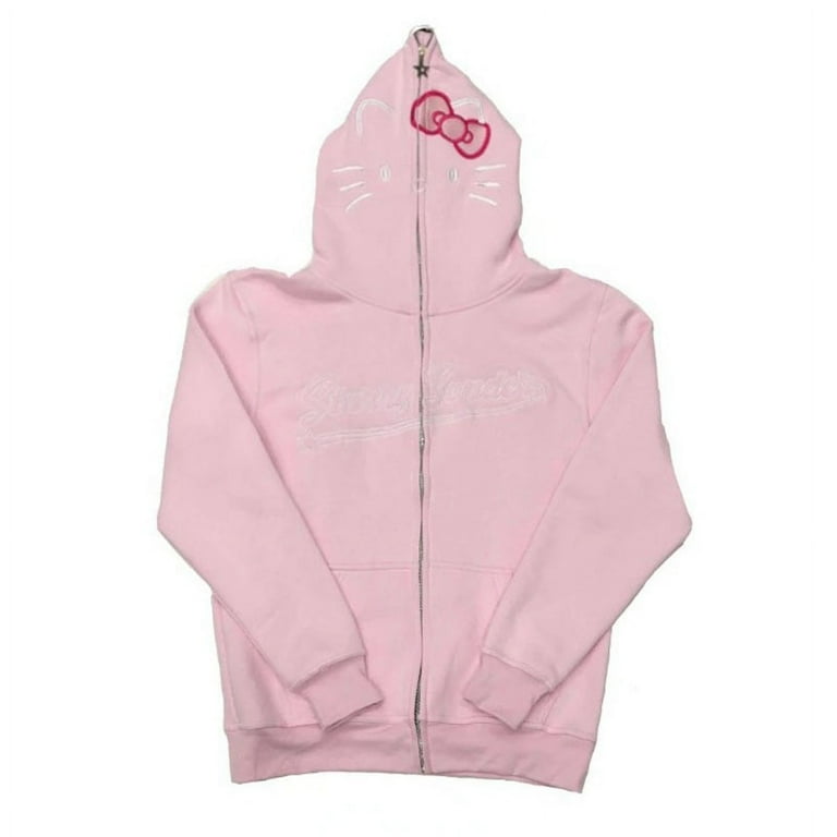 Sanrio Hello Kitty Zip Up Hoodie Women Y2k Clothing Kawaii