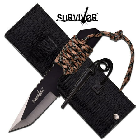 NEW! Small Digital Camo Brown Tanto Fixed Blade Survival Knife w/