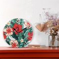 thumbnail image 2 of Coolnut Tropical Floral Round Wall Clock, 9.84 inch Silent Wall Clock for Bedroom, Bathroom, Office, Living Room Home Decor, 2 of 7