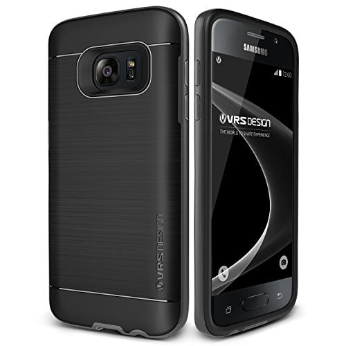 Coque Galaxy S7, Conception VRS [Haute Pro Shield][Argent Acier] - [Protection de Qualité Militaire][Ajustement Mince] pour Samsung S7