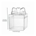 thumbnail image 3 of 2 Cajas de Dulces Transparentes con Lazo. Versátil Caja de Dulces Transparente Multiusos. Contenedor para Bodas, Fiestas Y Showers. 6 piezas, 3 of 7