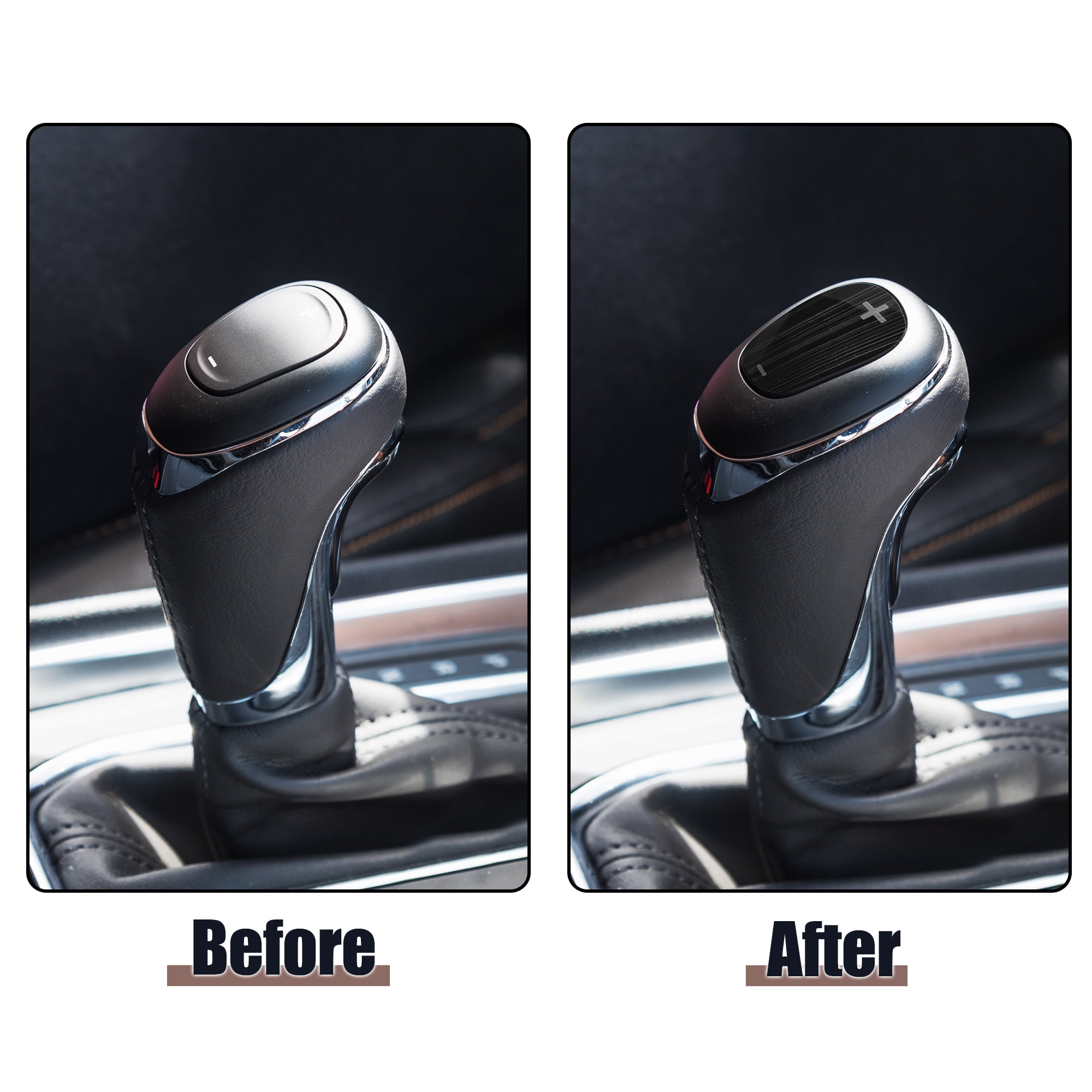 Unique Bargains Car Gear Shift Knob Cover Sticker for Chevrolet Equinox 2018-2020 Black