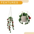 thumbnail image 5 of 1 Pcs Cotton Linen Fabric Flower Car Rear View Mirror Pendant Accessories Car Hanging Ornament Red, 5 of 6