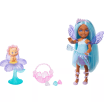 Barbie Chelsea 5.5" Doll & Accessories Set, Small Fairy Doll with Wings and Pet
