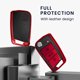 thumbnail image 3 of Accesorio para llave de coche, compatible con VW Golf 7 MK7, funda protectora de silicona de 3 botones, color rojo y negro Excelente Rendimiento, 3 of 5